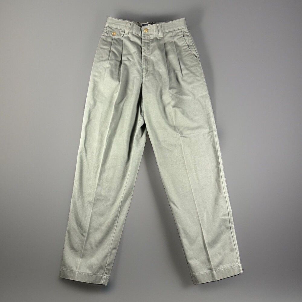 Vintage 90s Lee Authentic Clothing Pleated Khakis Sage Green Women's 8 Pet Mom